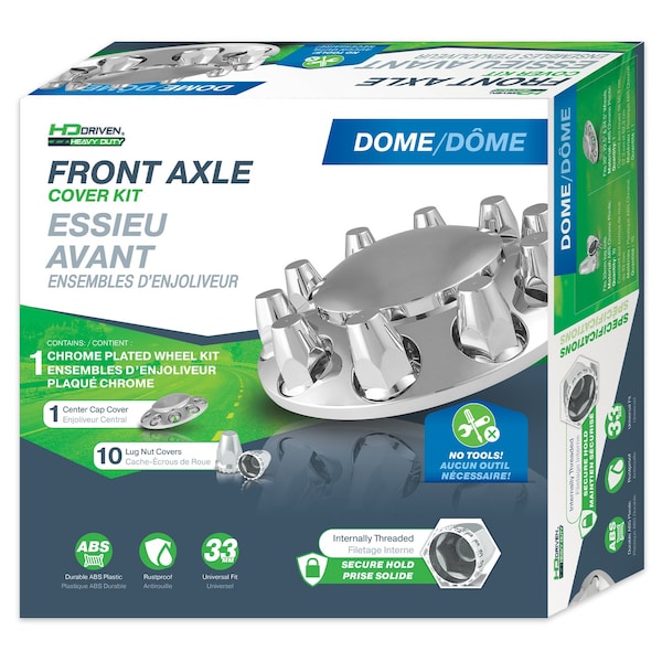 Hd Driven WK Plastic Fr Axle Dome Screw On 33mm 076-08608 - main